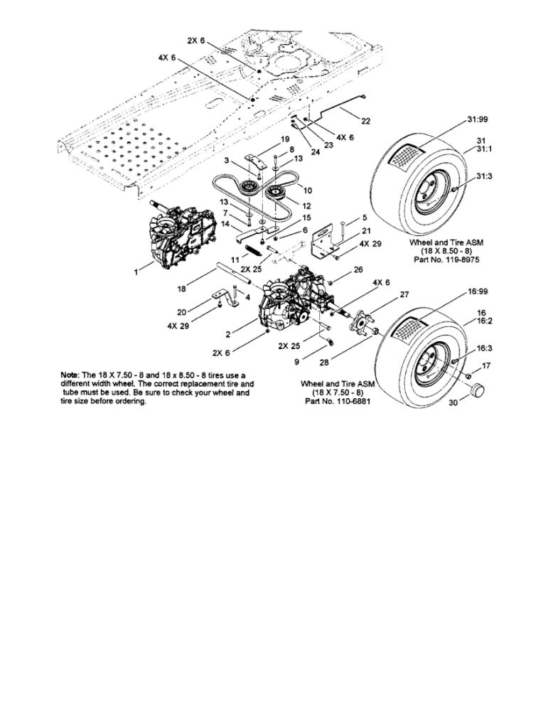 Hydro Traction Drive Assembly Diagram and Parts List for 74360 310000001 AND UP Toro Lawn Mower
