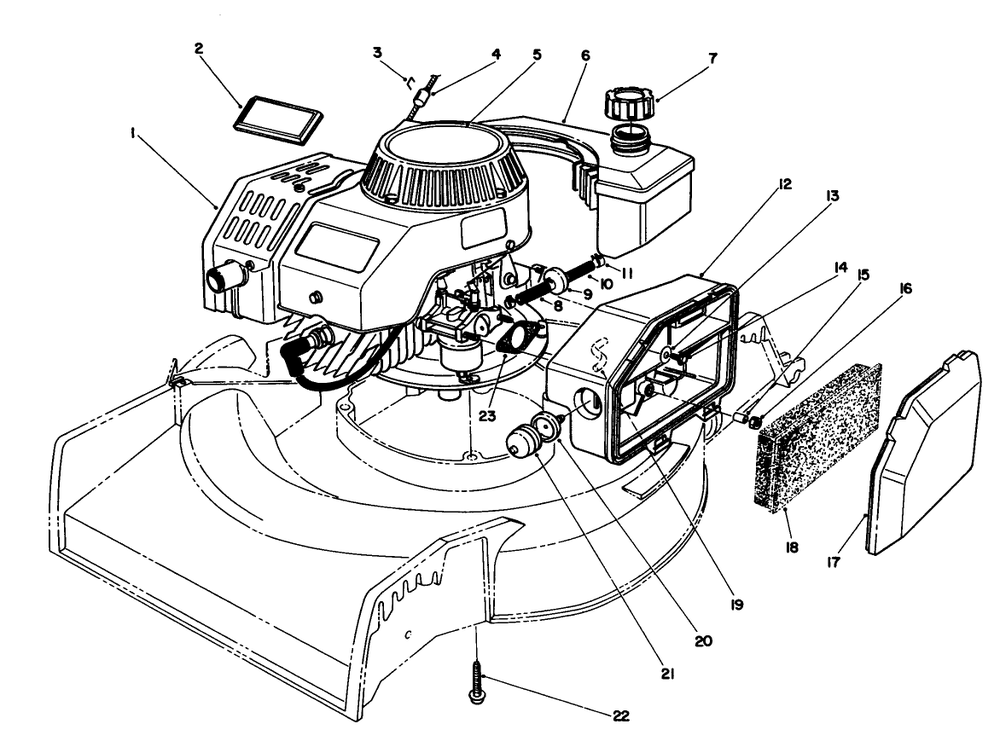 Engine Assembly Diagram and Parts List for 16585 1000001 - 1999999 Toro Lawn Mower