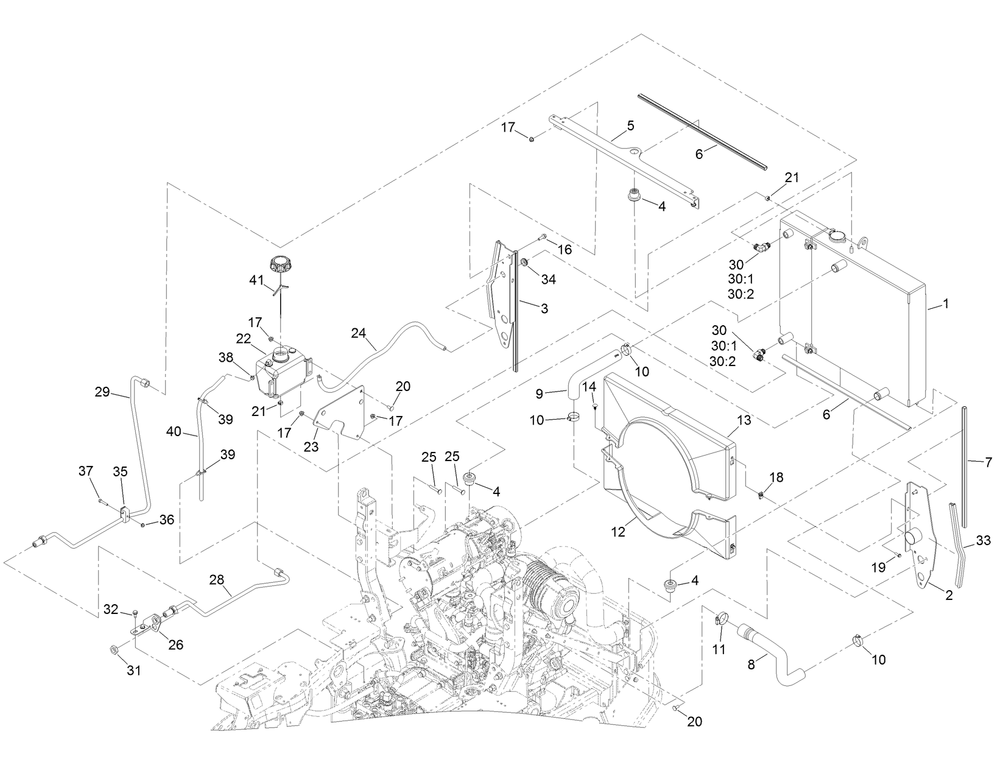 Cooling Assembly 1 Diagram and Parts List for 74072 403226744-404399999 Toro Lawn Mower