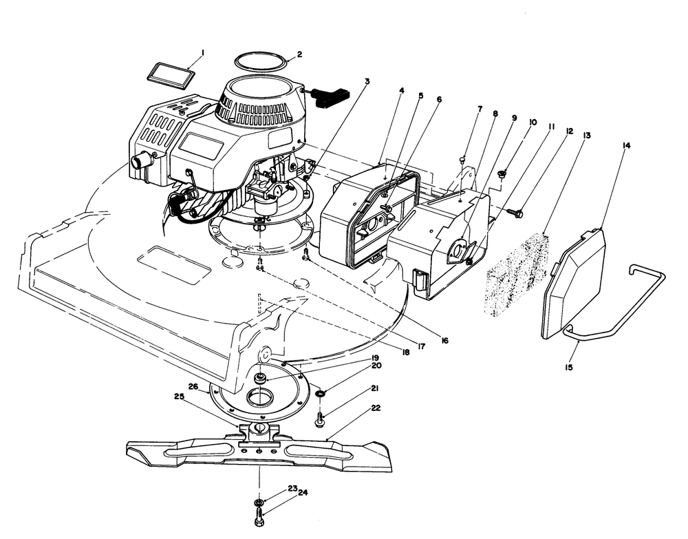 Engine Assembly (Model 22030) Diagram and Parts List for 22030 6000001 - 6999999 Toro Lawn Mower