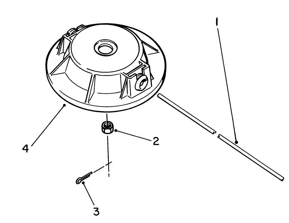 Fixed Line Head (Optional) Diagram and Parts List for 51660 9000001 - 9999999 Toro Trimmer