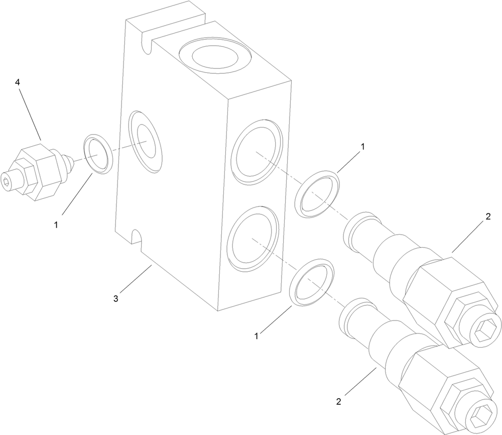 Counterbalance Valve Assembly No. 99-3040 Diagram and Parts List for 22218 407600000 - 411799999 Toro Lawn Tractor Accessories
