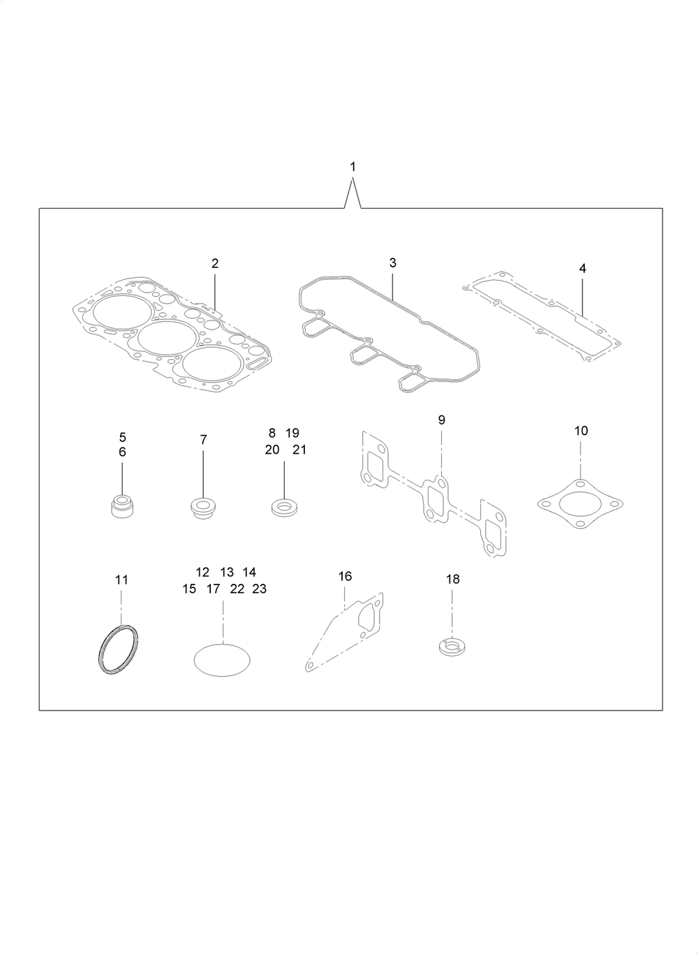 Gasket Set Diagram and Parts List for 72028 412410000 - 412699999 Toro Lawn Tractor
