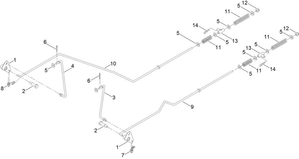 Parking Brake Assembly Diagram and Parts List for 76511 417300000 - 417399999 Toro Lawn Tractor