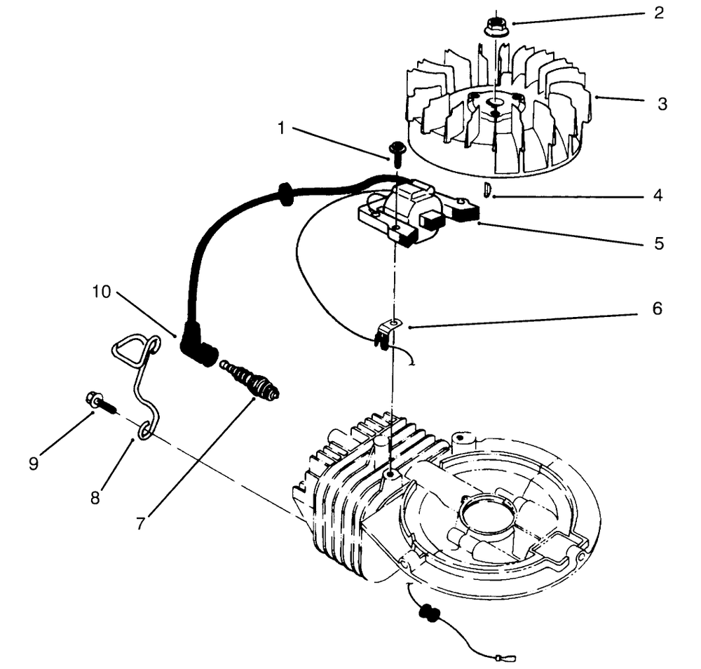 Ignition Assembly (Model No. 47pp3-3) Diagram and Parts List for 22700B 49000001 - 49999999 Toro Lawn Mower