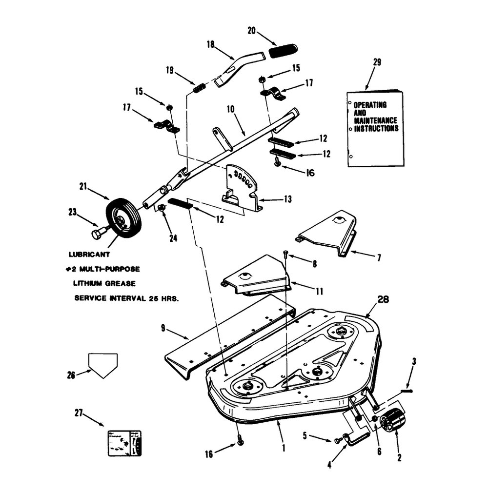 Cutting Unit Assembly Diagram and Parts List for 05-36MR05 1000001 - 1999999 Toro Lawn Mower