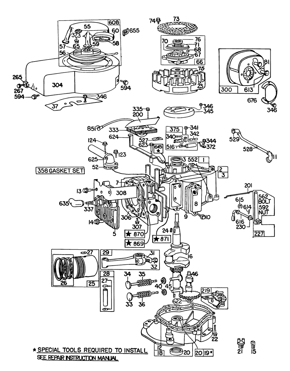 Engine Briggs & Stratton Model 130902-0647-01 (Continued) Diagram and Parts List for 56080 0000001 - 0999999 Toro Lawn Tractor