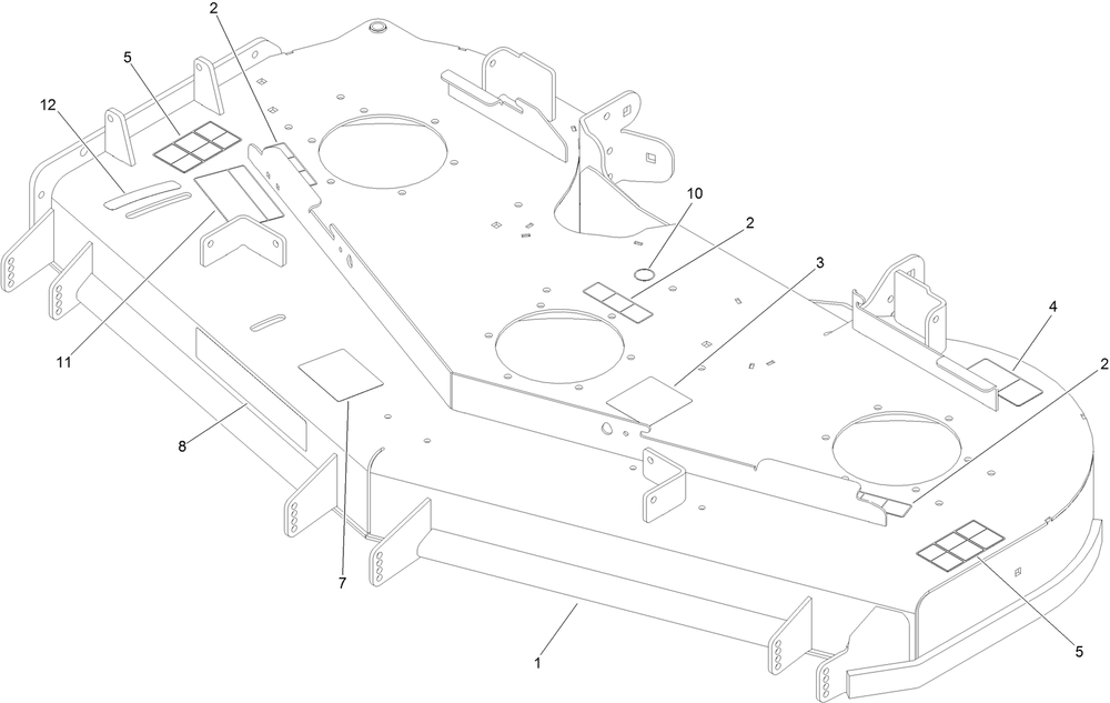 Deck Decal Assembly Diagram and Parts List for 75951 402100000-403319952 Toro Lawn Mower