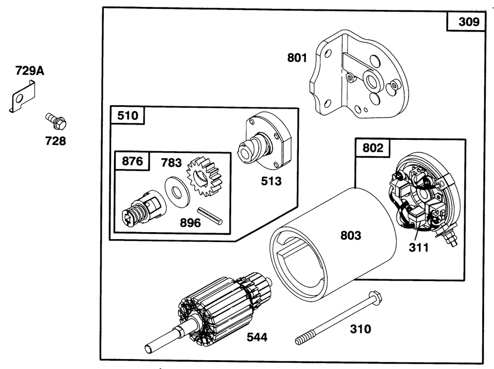 Engine Briggs & Stratton Model 283707-0156-01 Diagram and Parts List for 71201 6900001 - 6999999 Toro Lawn Tractor