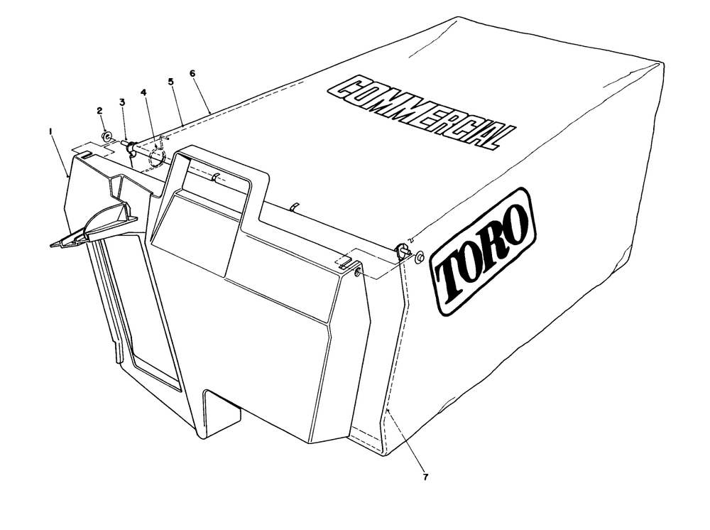 Grass Bag Assembly No. 11-5609 Diagram and Parts List for 22622 0000001 - 0999999 Toro Lawn Mower