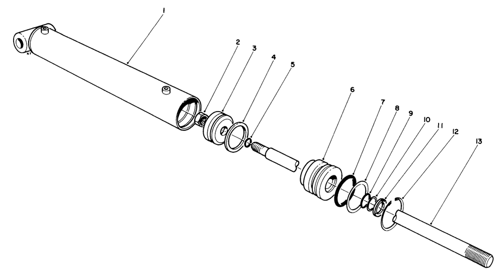 Hydraulic Lift Cylinder No. 54-0150 Diagram and Parts List for 30718 3900001 - 3999999 Toro Lawn Tractor
