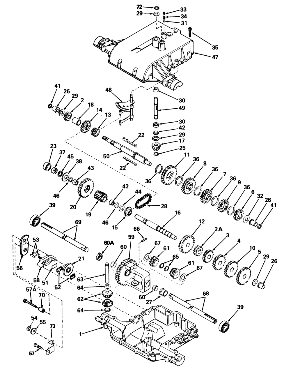 Peerless Transaxle Model 801e Diagram and Parts List for 57365 6000001 - 6999999 Toro Lawn Tractor