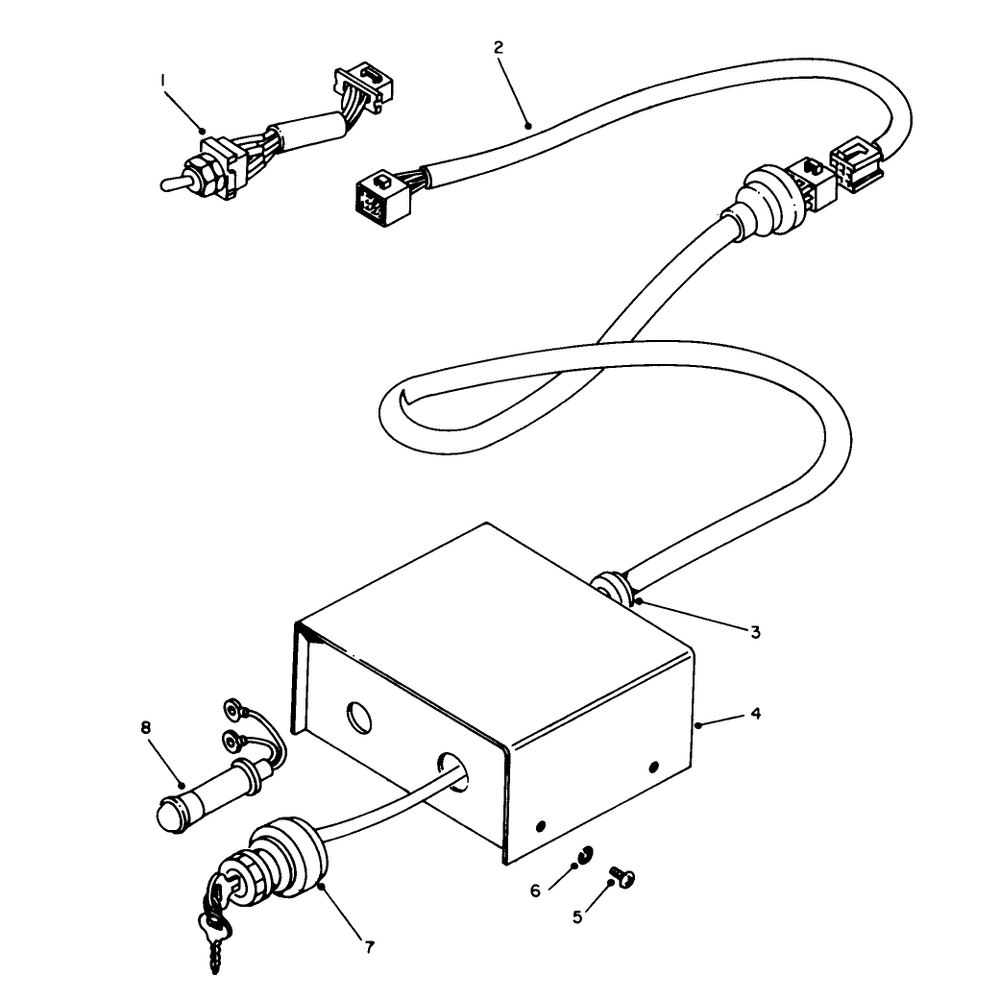 Remote Control Box Assembly No. 50-9160 (0ptional) Diagram and Parts List for 62040 4000001 - 4999999 Toro Generator