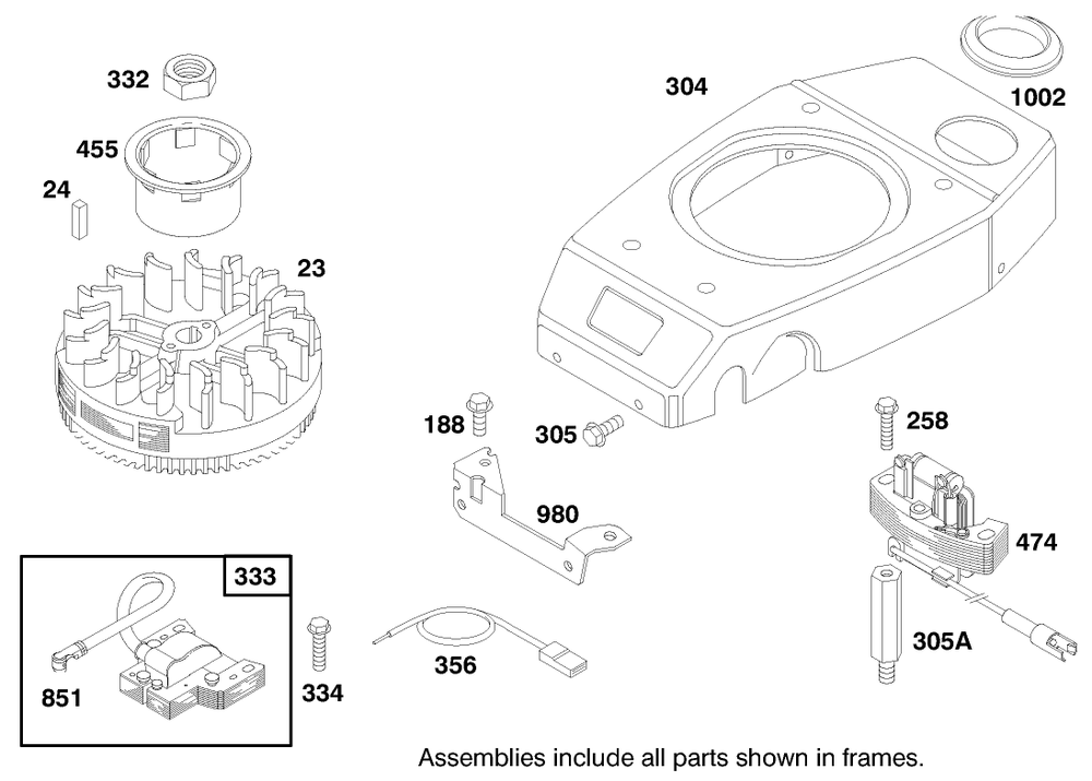 Engine Gts 150 (Model No. 20483 Only) Diagram and Parts List for 20483 790000001 - 799999999 Toro Lawn Mower