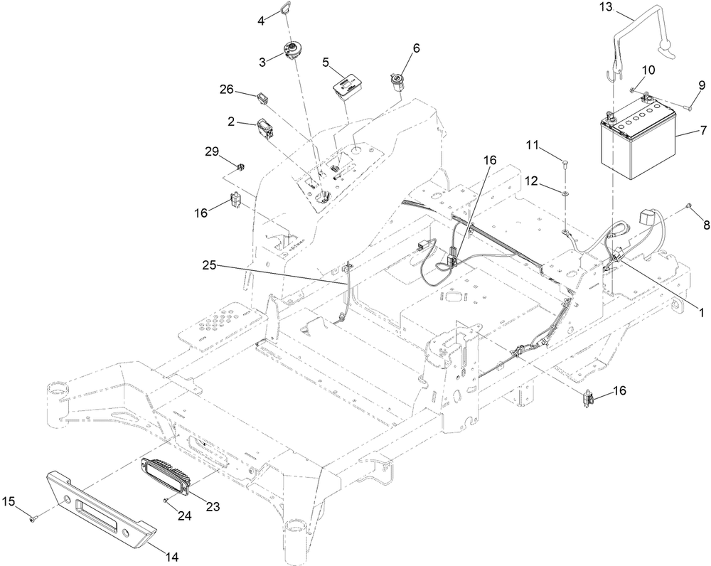 Electrical Assembly Diagram and Parts List for 77294TA 400000000 - 414801564 Toro Lawn Tractor