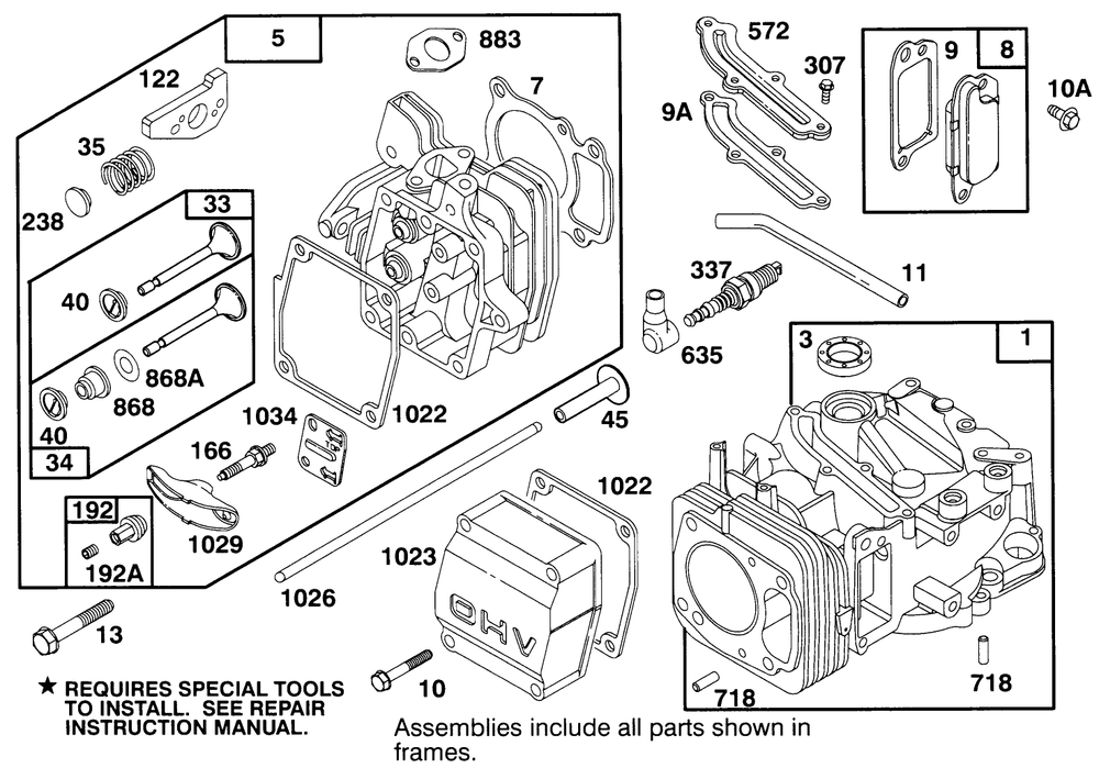 Engine Gts-150 Diagram and Parts List for 26635BC 5900001 - 5999999 Toro Lawn Mower