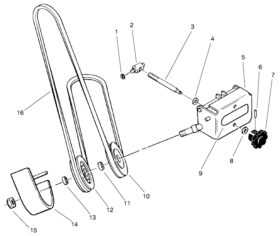 Idler Assembly Diagram and Parts List for 78365 7900001 - 7999999 Toro Lawn Tractor