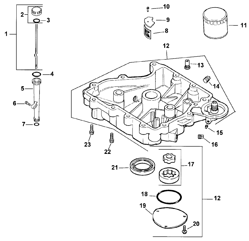 Oil Pan/Lubrication Engine Kohler Model No. Cv15t Spec 41560 Diagram and Parts List for 30177 990001 - 991351 Toro Lawn Tractor Accessories