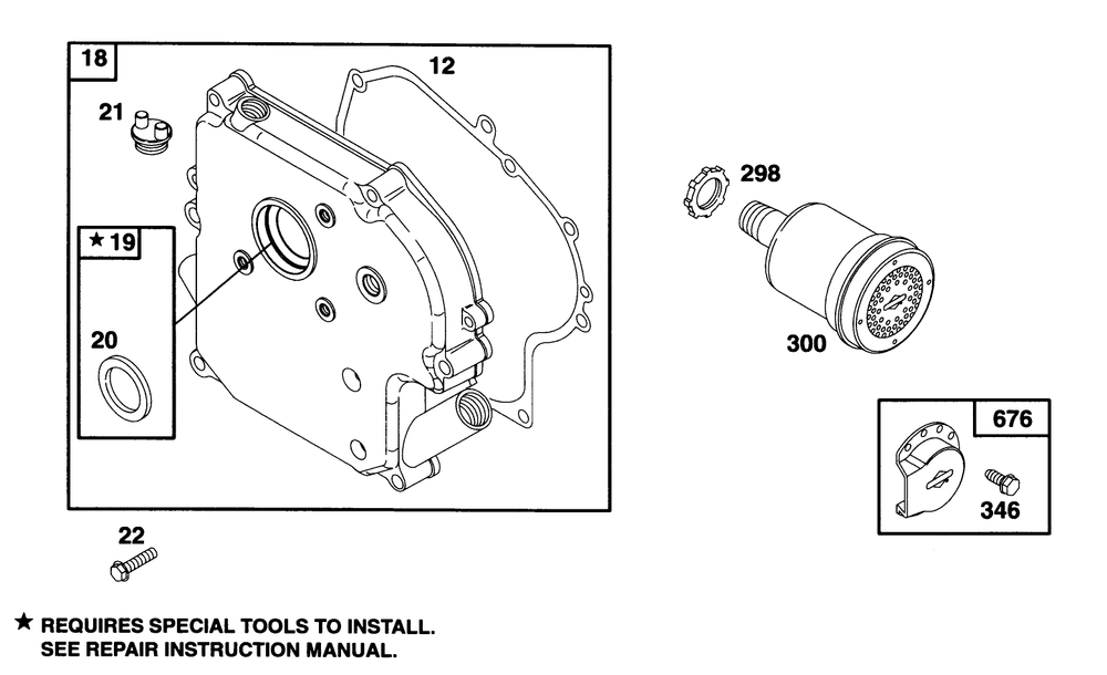 Engine Briggs & Stratton Model 190406-6142-01 Diagram and Parts List for 38570 4900001 - 4999999 Toro Snow Blower