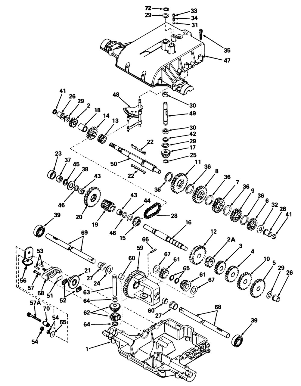 Peerless Transaxle Model 801c Diagram and Parts List for 57300 1000001 - 1999999 Toro Lawn Tractor