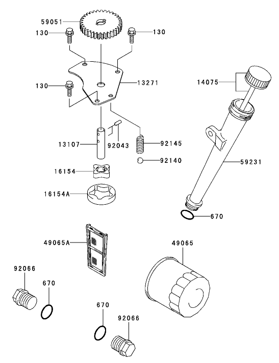 Lubrication Equipment Assembly Diagram and Parts List for 74416 (250000001-250005000)(2005) Toro Lawn Mower