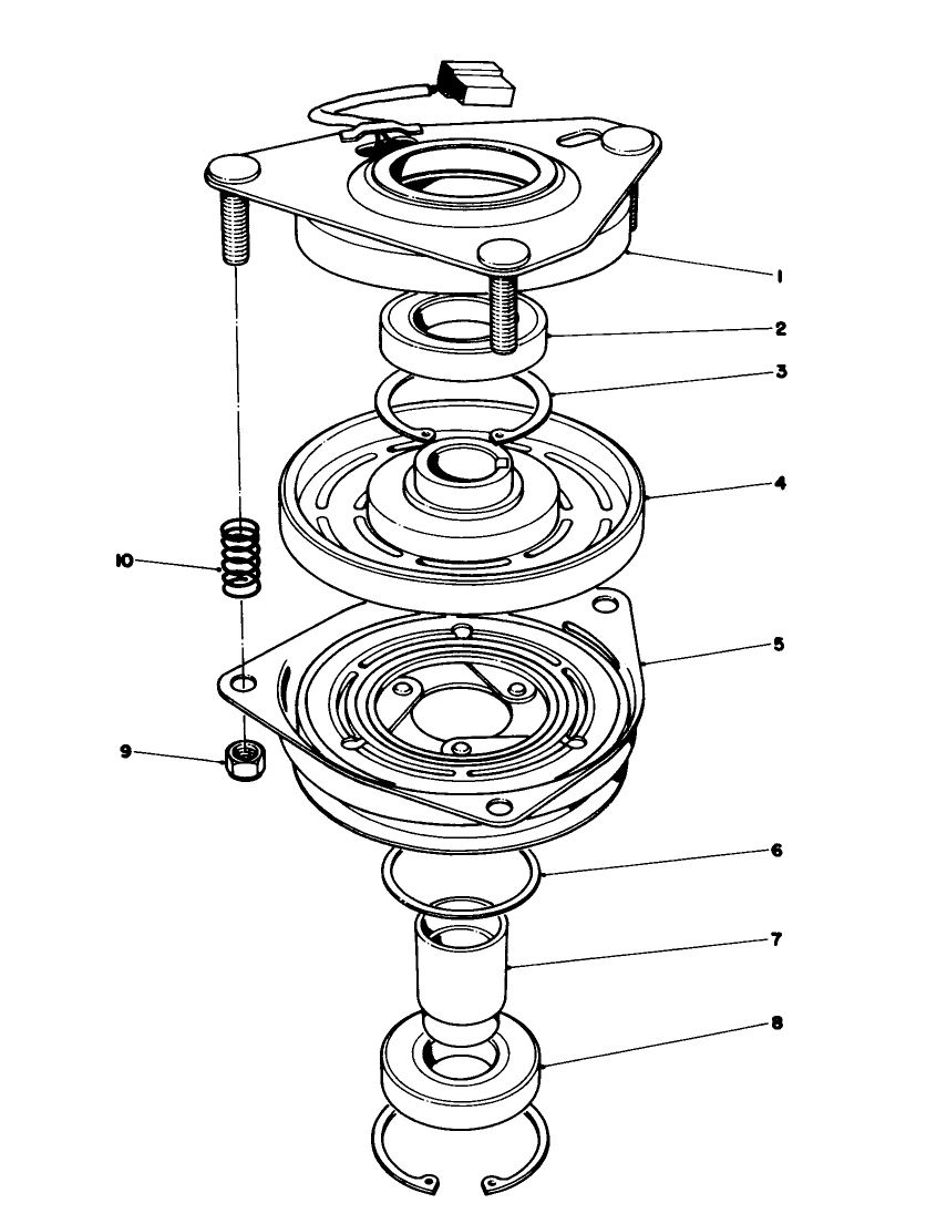 Clutch Assembly No. 44-0770 Diagram and Parts List for 57400 8000001 - 8999999 Toro Lawn Tractor