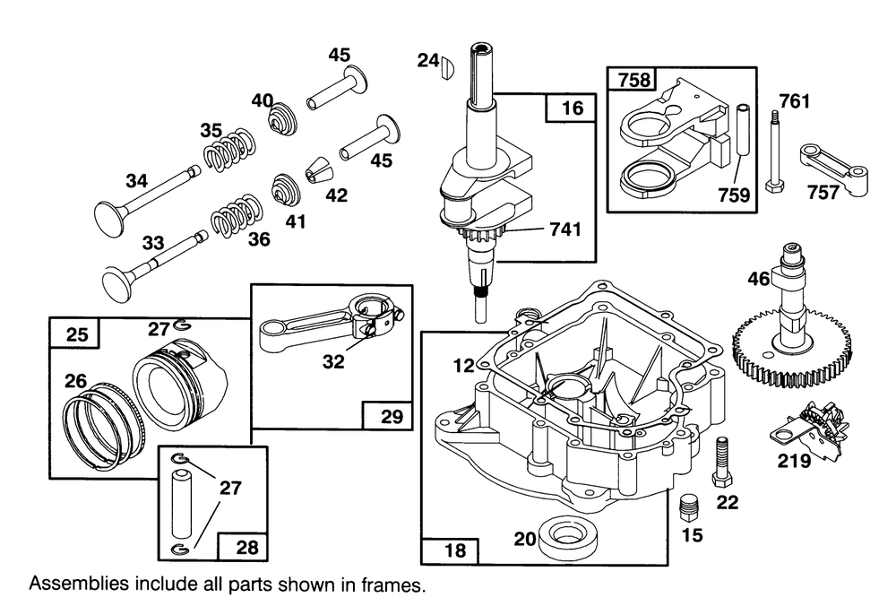 Engine Briggs & Stratton Model 283707-0156-01 Diagram and Parts List for 71180 3900001 - 3999999 Toro Lawn Tractor