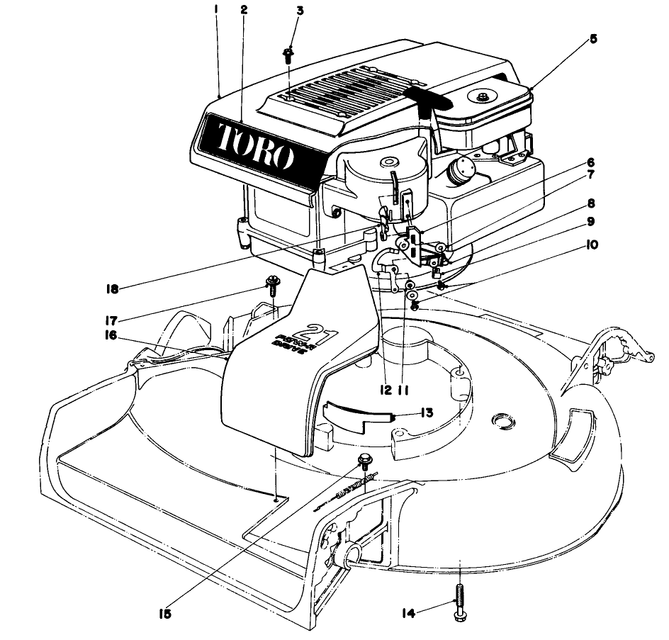 Engine Assembly Model 16277 Diagram and Parts List for 16113 9000001 - 9999999 Toro Lawn Mower