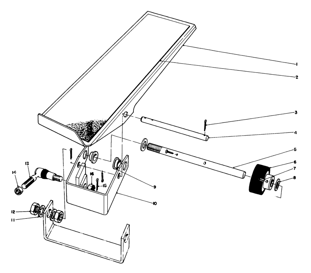 Traction Pedal Assembly Diagram and Parts List for 30775 100001 - 199999 Toro Lawn Tractor