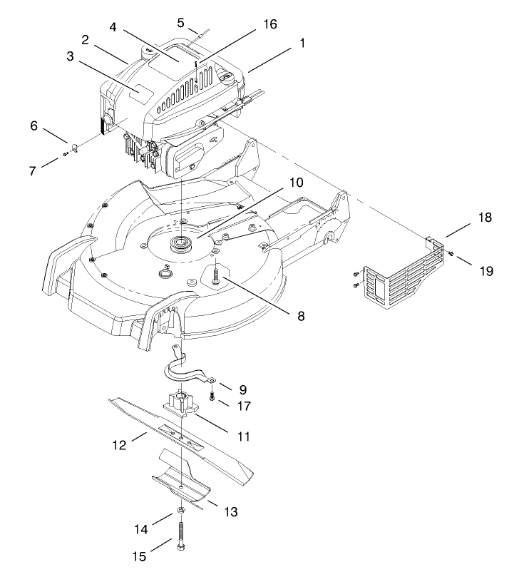 Engine Assembly Diagram and Parts List for 20776 7900001 - 7999999 Toro Lawn Mower