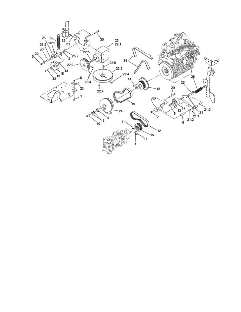 Hydro And Gearbox Drive Assembly Diagram and Parts List for 74264 260000001 AND UP Toro Lawn Mower