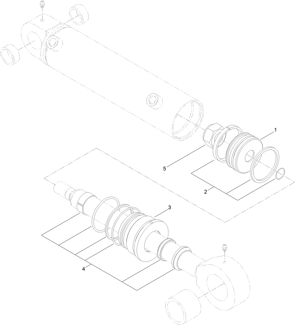 Hydraulic Cylinder Assembly No. Au123872 Diagram and Parts List for 25401 316000001 - 316999999 Toro Lawn Tractor Accessories