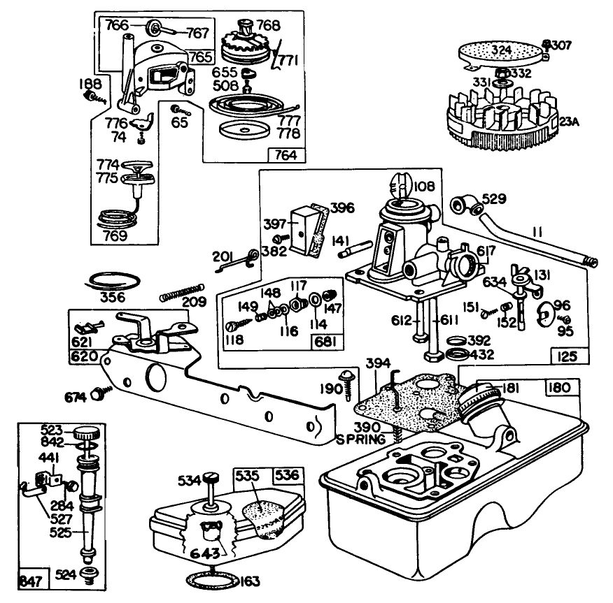 Engine Model No. 92908-2059-01 21" Self Propelled (Model 16870) Diagram and Parts List for 16870 0000001 - 0999999 Toro Lawn Mower