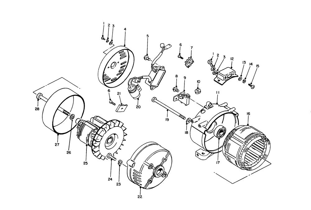Generator Assembly Diagram and Parts List for 62018 7000001 - 7999999 Toro Generator