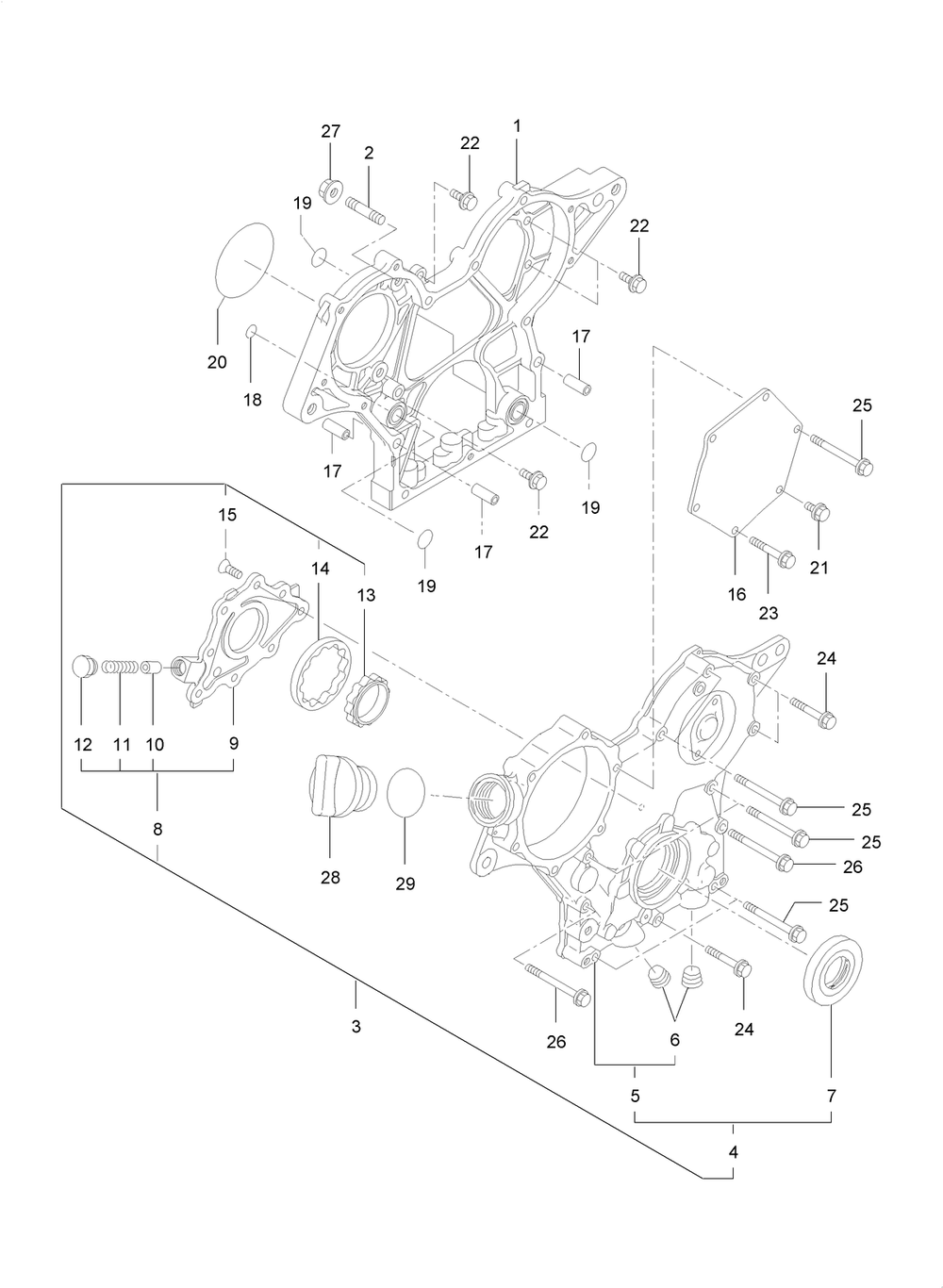 Gear Housing Assembly Diagram and Parts List for 74029 400000000-999999999 Toro Lawn Tractor