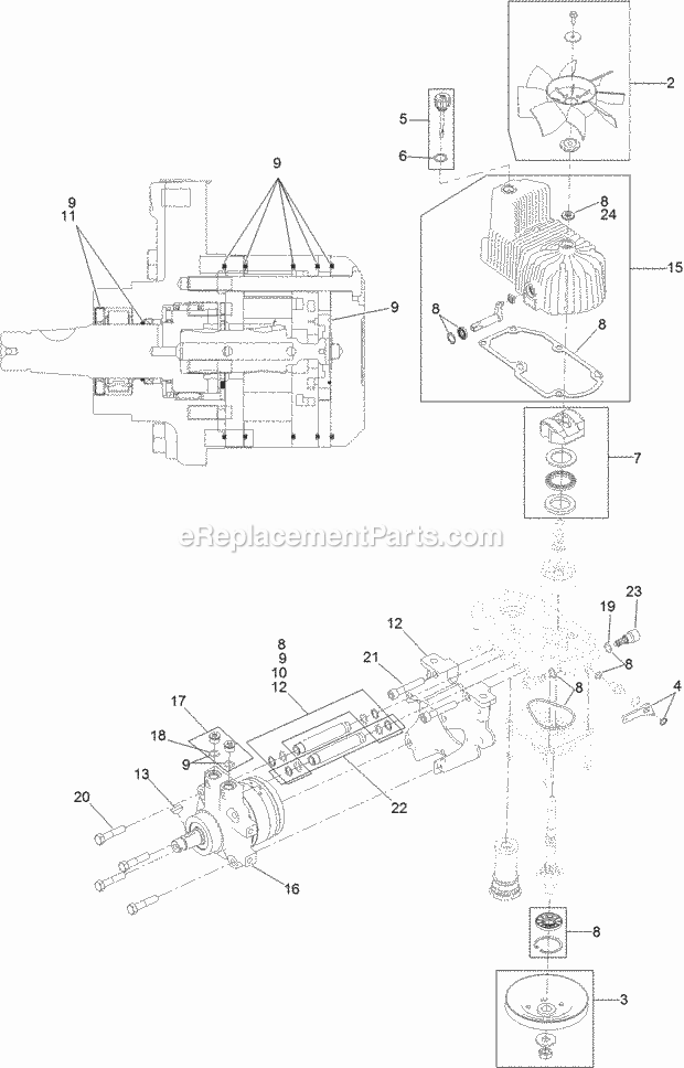 Lh Hydro Assembly No. 126-1325 Diagram and Parts List for 74942TE 316000001-316999999 Toro Lawn Mower