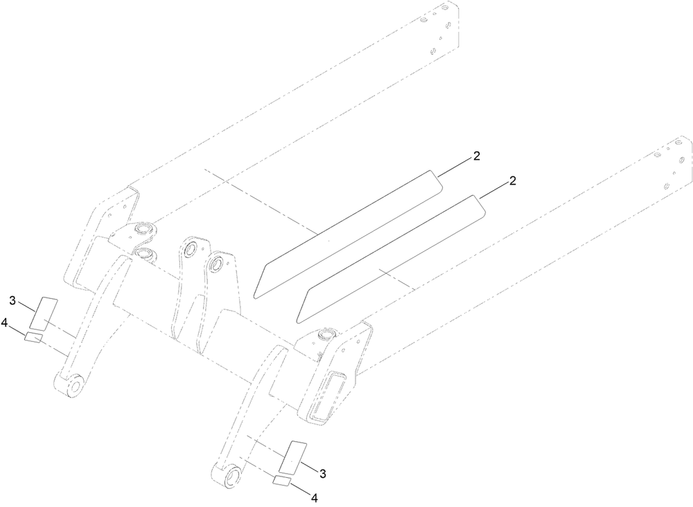 Lower Loader Arm Assembly No. 140-6063 Diagram and Parts List for 22370 410400000 - 410499999 Toro Lawn Tractor Accessories