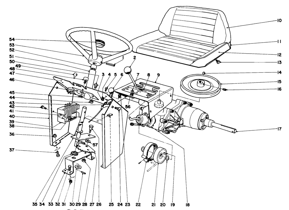 935 And 935e Dash Assembly Diagram and Parts List for 55050 9000001 - 9999999 Toro Lawn Tractor