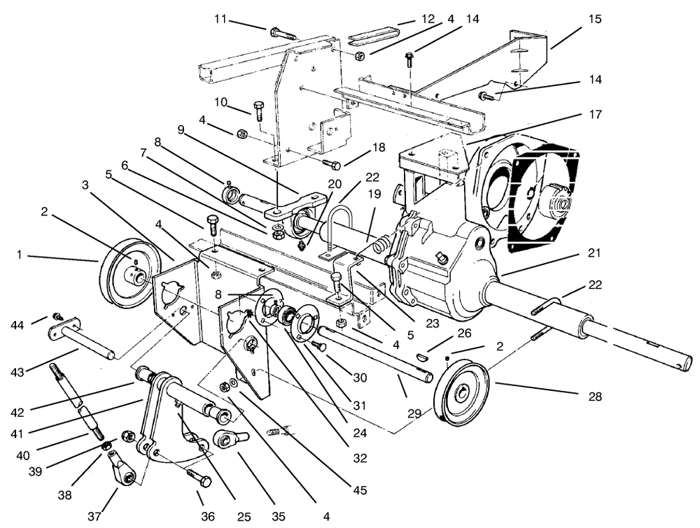 Differential Assembly Diagram and Parts List for 30612 890001 - 899999 Toro Lawn Tractor