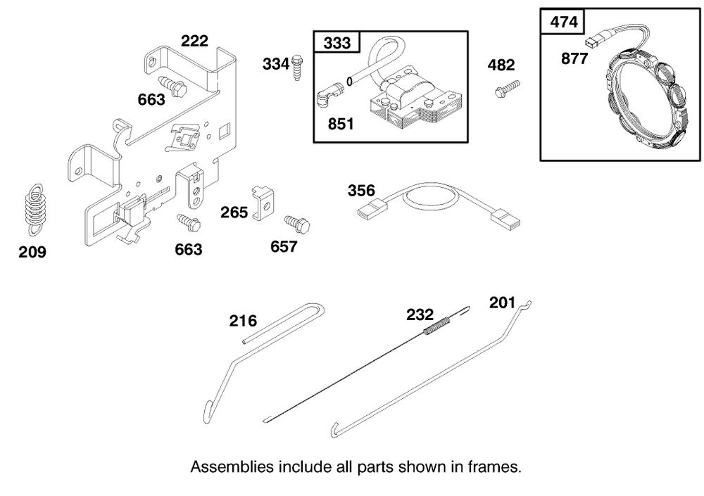 Engine Briggs & Stratton Model 284707-1148-E1 Diagram and Parts List for 71189 8900001 - 8999999 Toro Lawn Tractor