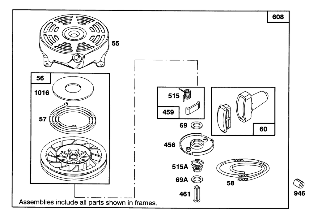 Engine Briggs & Stratton Model 122702-3171-01 Diagram and Parts List for 16400 4900001 - 4999999 Toro Lawn Mower