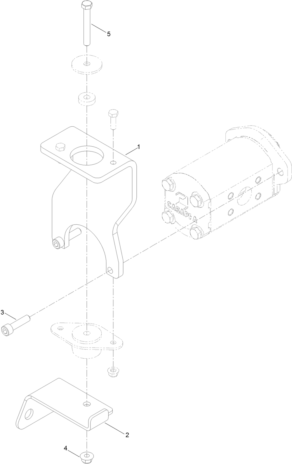 Pump Bracket Kit  Assembly No. 138-7172 Diagram and Parts List for 138-7172  Toro Lawn Tractor Accessories