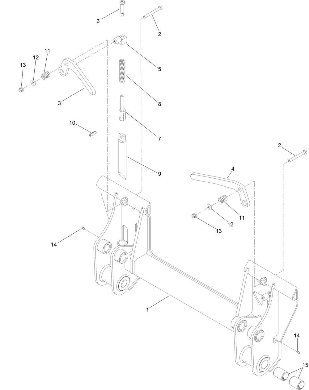 Qtach Assembly No. 132-8468 Diagram and Parts List for 22530 414400000 - 999999999 Toro Lawn Tractor Accessories