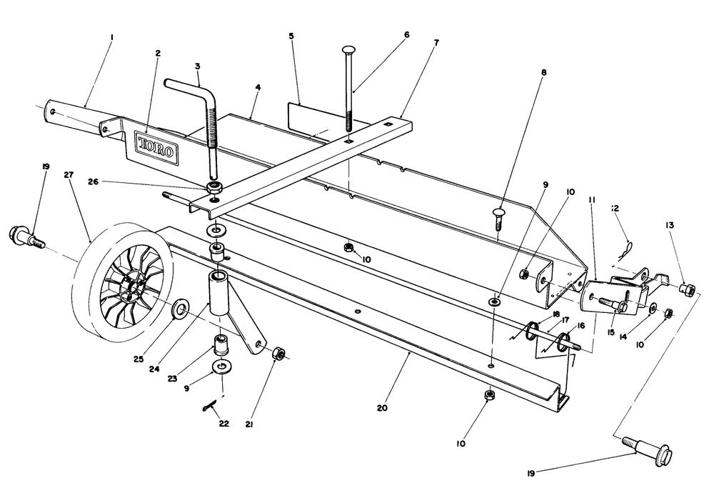 Dethatcher Kit Model No. 59126 (Optional) Diagram and Parts List for 20620 6000001 - 6999999 Toro Lawn Mower