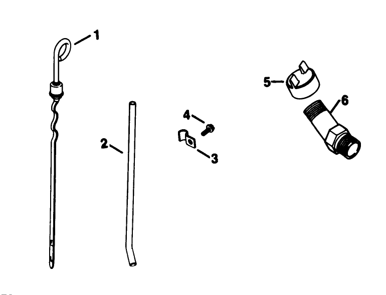 Dipstick-Engine Kohler Model No. Kt17qs Type No. 24324 (Continued) Diagram and Parts List for 30754 5000001 - 5999999 Toro Lawn Tractor
