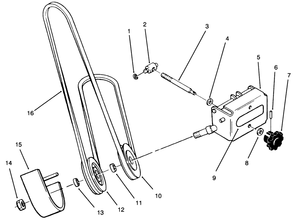 Idler Assembly Diagram and Parts List for 78360 4900001 - 4999999 Toro Lawn Mower