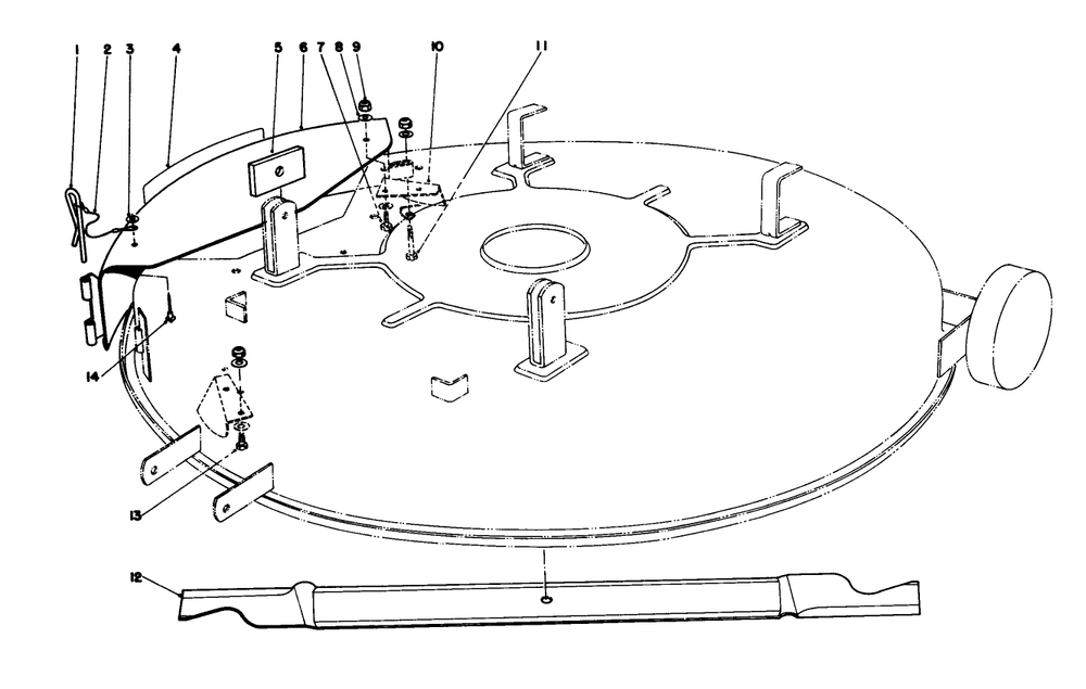 Mulcher Kit Model 59155 (Optional) Diagram and Parts List for 57300 4000001 - 4999999 Toro Lawn Tractor