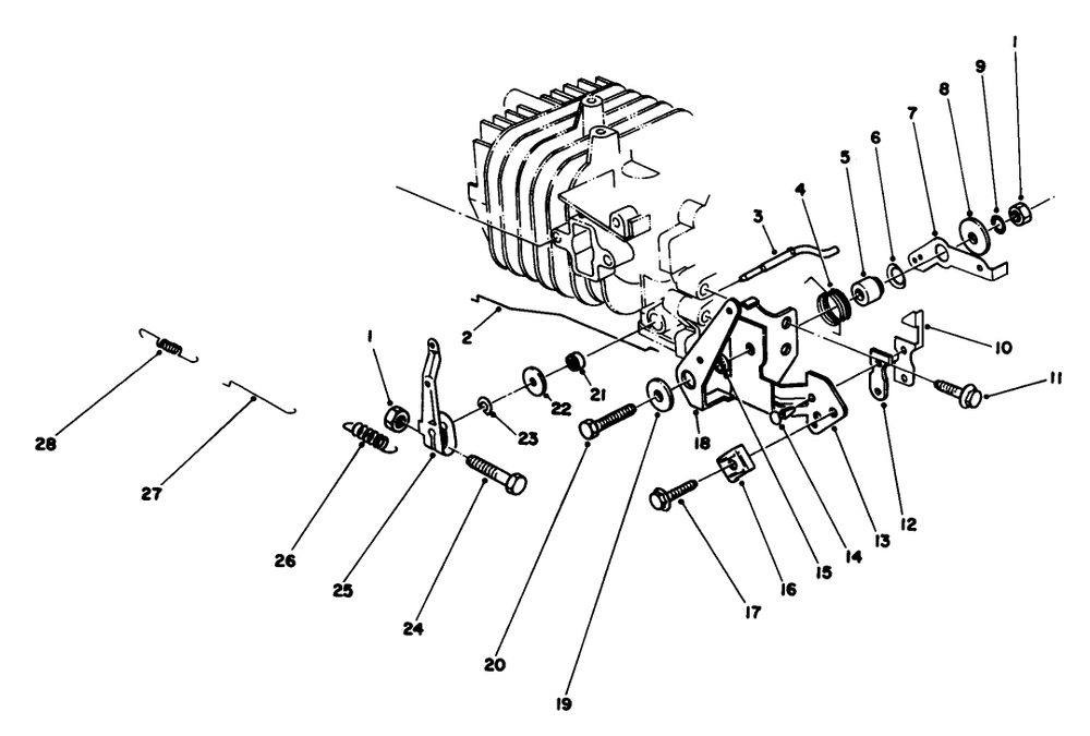 Governor Assembly Diagram and Parts List for 20684 5000001 - 5999999 Toro Lawn Mower