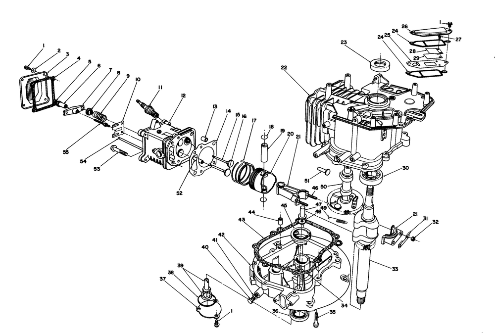 Engine Assembly (Continued) (Model No. Vml0-2) Diagram and Parts List for 20211 1000001 - 1999999 Toro Lawn Mower
