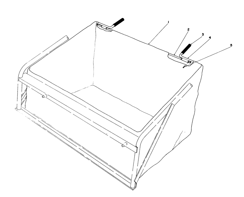 Leaf Bag Model No. 59123 (Optional) Diagram and Parts List for 56145 5000001 - 5999999 Toro Lawn Tractor